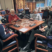 Playing Rummikub at the Jewish Home for Assisted Living