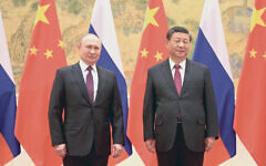 Vladimir Putin and Xi Jinping meet in Beijing in February 2022. (Presidential Executive Office of Russia)