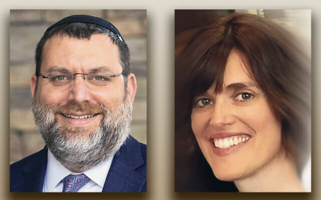 Rabbi Chaim Poupko, left, and Elana Kaplan