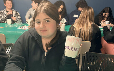 Teens create inspirational mugs at Valley Chabad