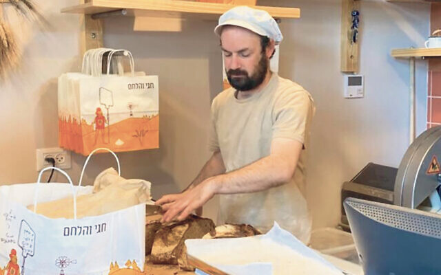 Hagay Ben Yehuda is at work in his bakery in Tel Aviv. (Robyn Del Monte)