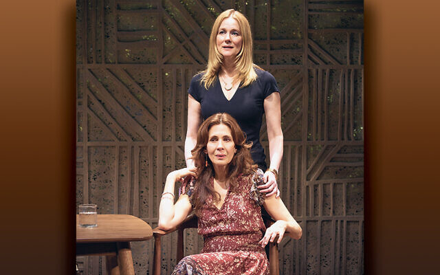 Jessica Hecht, sitting, and Laura Linney star in the Manhattan Theatre Club’s two-person play “Summer, 1976.”(© Jeremy Daniel 2023)