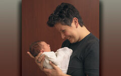 Liz Glazer holds her new baby, Eloise Frances Glazer.