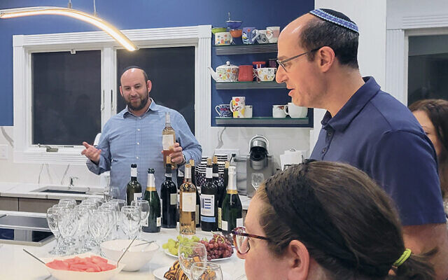 Gabriel Geller of Royal Wine Corp. leads a wine tasting.