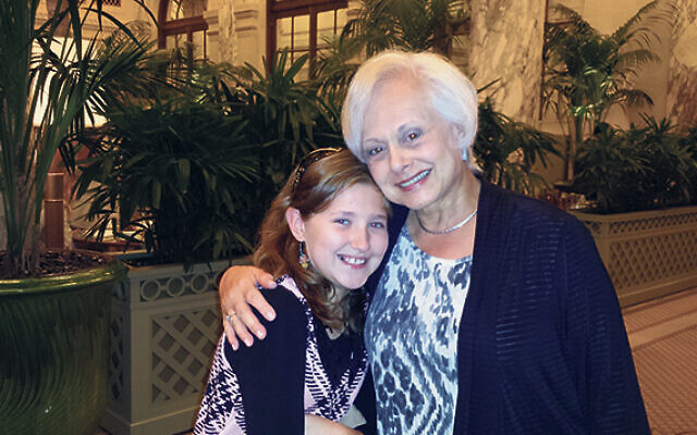 Gail Prystowsky hugs her granddaughter Mia Hemed.