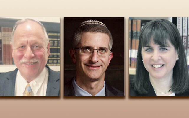 Rav Yitzchak Etshalom, left, Rabbi Hayyim Angel, and Dean Rachel Friedman