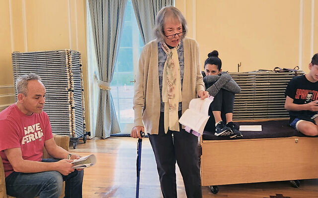 Hedi Molnar rehearses “Lost in Yonkers.”