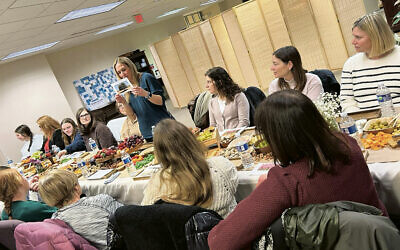 Dr. Michelle Mayer of Woodcliff Lake teaches a lesson to the group. (Courtesy Chabad)