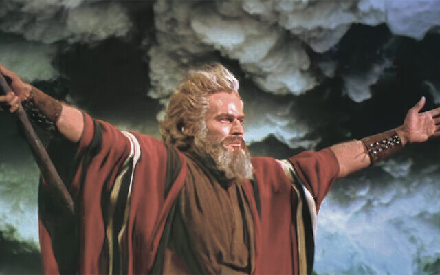 Charleton Heston was Moses in Cecil B. DeMille’s “Ten Commandments.”