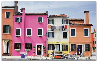 A photograph of Burano, Italy, by Barbara Balkin is among the auction items.