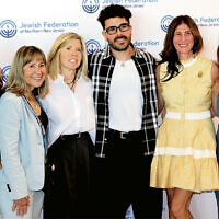 Karen Farber of Closter, Lauri Bader of Englewood, Donna Weintraub of Haworth, Hen Mazzig, Michal Levison of Franklin Lakes, and Robin Rogers of Englewood