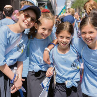 Students from SAR in Riverdale join the walk. Students from SAR in Riverdale join the walk.