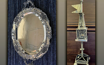 The tray and the spicebox both tell family stories. (All photos courtesy Tzivia Bieler)