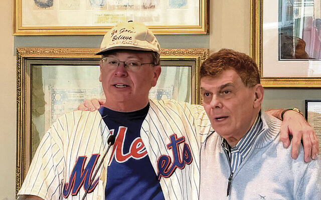 Rabbi Brian Beal, left, and Ed Randall