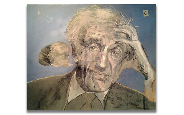 One of the 18 portraits of Elie Wiesel by Meyer Uranovsky (All photos by Marcia Uranovky)