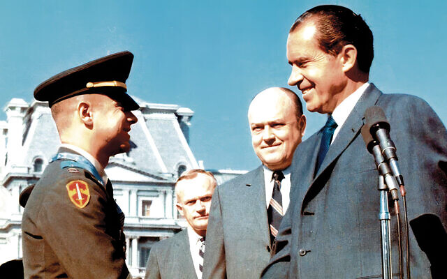 Medal of Honor winner Col. Jack Jacobs shakes hands with President Richard Nixon as Secretary of Defense Melvin Laird looks on. (All photos courtesy Jack Jacobs)