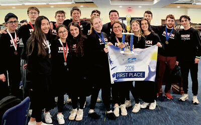 The team from the Frisch School in Paramus won first place for best overall performance. (All  photos by Miryam Z. Wahrman)