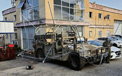 All these photos show the experimental netting used for catching and disabling explosive drones. (Courtesy of Operation Israel)