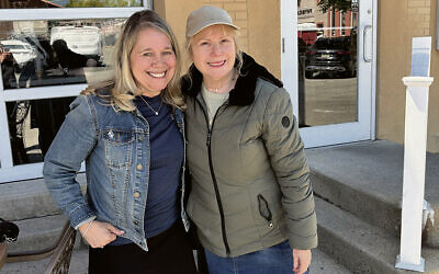 Yoga and mindfulness trainer Nancy Siegel, left, with Esther Kook. (Courtesy Esther Kook)