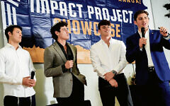 From left: Jacob Zide; Ezra Raskin of Potomac, Maryland; Michael Mirskiy of Baltimore; and Judah Zmood of Riverdale, N.Y. (Chaim H Photography)