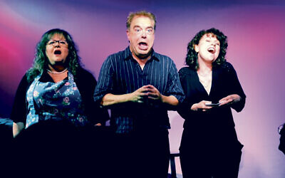 Karen Steinberg, Joe Fox, and Camille Diamond are onstage together. (NatashaCastilloVideo@gmail.com)