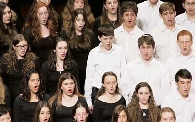 Some of the teens in the HaZamir choir