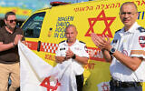 Akko Mayor Ohad Segev, Eli Peretz, and Amos Dadon (courtesy AFMDA)