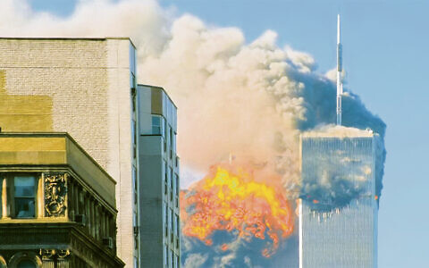 UAF 175 crashes into the south tower of the World Trade Center  on September 11, 2001 [TheMachineStops
(Robert J. Fisch)]