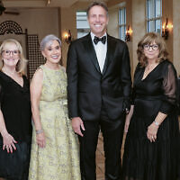 At the event are, from left, Jan Seligmann Weiss; Carol Silver Elliott, president, and Jay Nadel, CEO, respectively, of Jewish Home Family; and Ellen Sokoloff.
