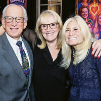 At the gala are, from left, Stanley Goodman, Jan Seligmann Weiss, and Susan Penn.