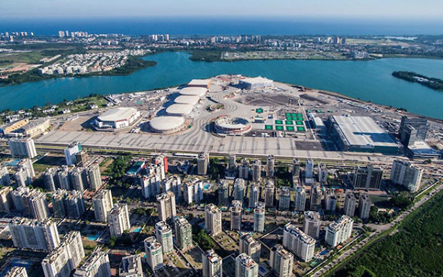 An aerial view of the Rio 2016 Olympic Park, which will be secured in part by an Israeli high-resolution imaging satellite. (Photo courtesy Rio 2016)