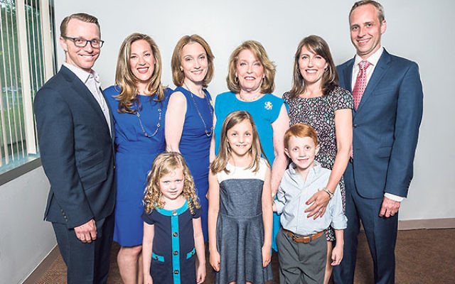 Honoree Maxine Murnick, third from right, is surrounded by her family members at the annual meeting of the Jewish Federation of Greater MetroWest NJ.