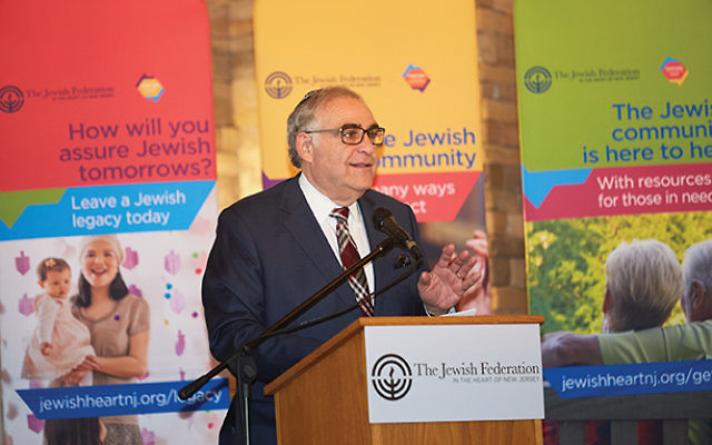 Former Yeshiva University president and Hillel International president and CEO Richard Joel said federation helps “make a thousand flowers bloom” in the Jewish community. Photos courtesy the Jewish Federation in the Heart of NJ