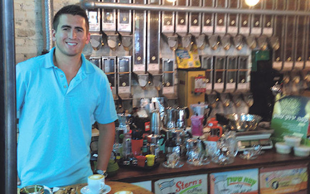 Ryan Blum at a market in Tel Aviv during his 2014 Birthright trip to Israel. 