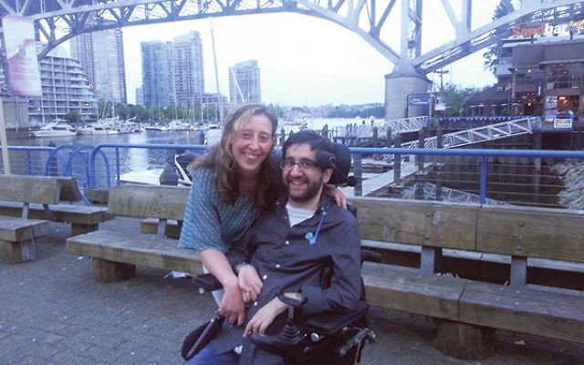 Gabe Chesman with his girlfriend, Meriah Main, in Vancouver