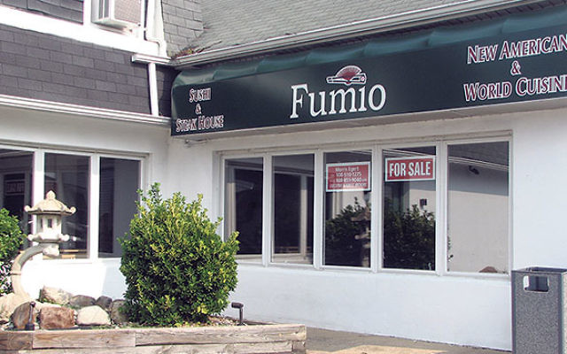 Fumio, a kosher restaurant in Livingston, is now closed, and the building is for sale. 