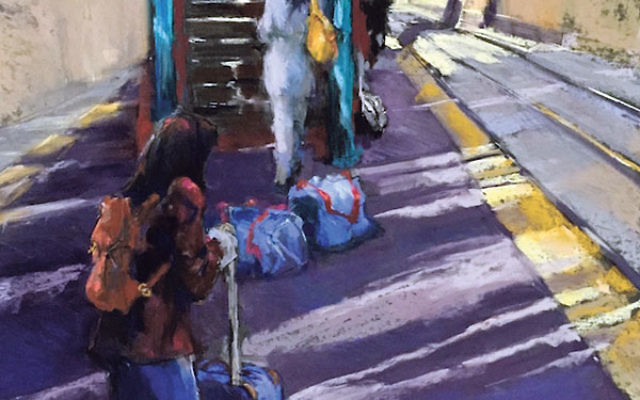 Jeri Greenberg’s painting Track 2 (Late Train) won Best in Show at the 2015 Gaelen Juried Arts Show and Sale.