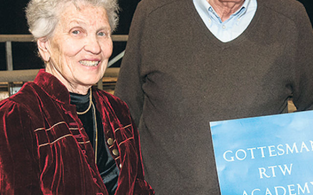 The Paula and Jerry Gottesman Family Supporting Foundation is funding “Vision 2025,” aimed at making day school more affordable to middle-income families; the Gottesmans are seen celebrating the renaming of Hebrew Academy of Morris County to G
