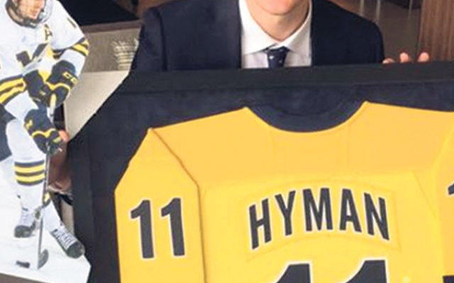 Zach Hyman at the University of Michigan’s Dekers Club awards banquet in 2015.