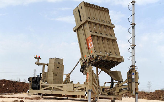An Iron Dome anti-rocket defense system battery in the Tel Aviv area, Nov. 16, 2012. (Alon Besson/Ministry of Defence/Flash90)