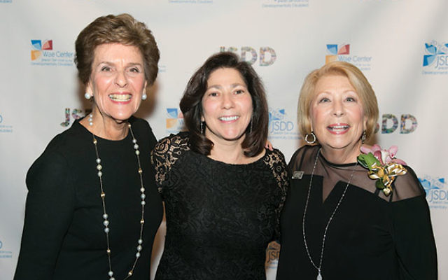 At the celebration are JSDD executive director Linda Press, center, with honorees and past presidents Lois Rose, left, and Lynda Wachsteter. 