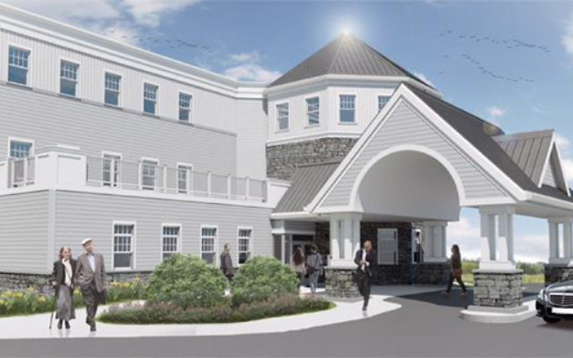 An artist’s rendering of the entrance to the new nursing home.