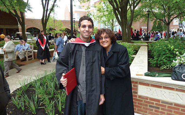 Eta Levenson with son Eric at his graduation from Muhlenberg College in May 2010. Courtesy Eta Levenson