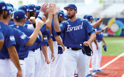 Ike Davis played for Team Israel during the World Baseball Classic qualifiers in September. (Alex Trautwig/MLB Photos via Getty Images)
