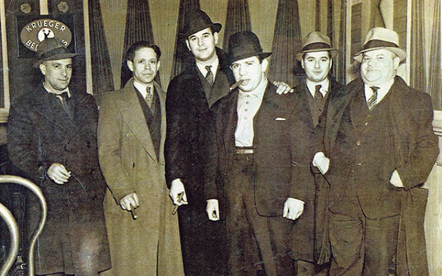 Members of the Minutemen, with its founder, Nat Arno, with cigar, at Krueger Auditorium in Newark, 1936. He secretly worked with the U.S. government to infiltrate and break up the Nazi Bund meetings.     