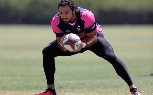 Nate Ebner practicing at the Olympic Training Center in Chula Vista, Calif., July 14, 2016. (Sean M. Haffey/Getty Images)