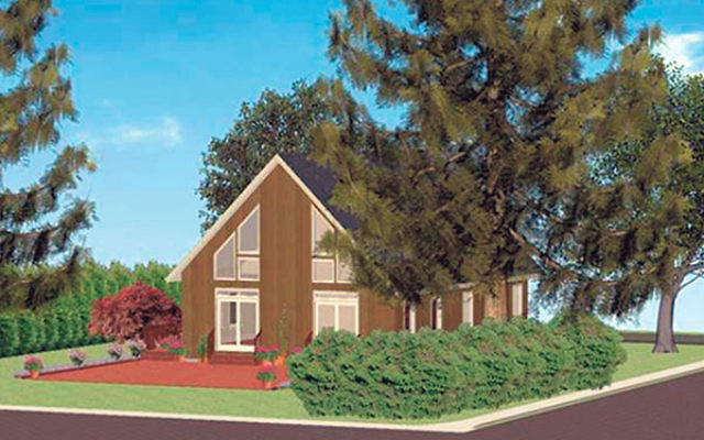 A rendering of the finished Shabbat House building.     