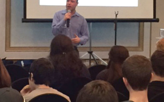 Paul Friedman of StandWithUs addressed students at last year’s program sponsored by Temple Beth Ahm and the Marlboro Jewish Center. Those attending the Jan. 15 program will learn how to defend Israel against the BDS movement.