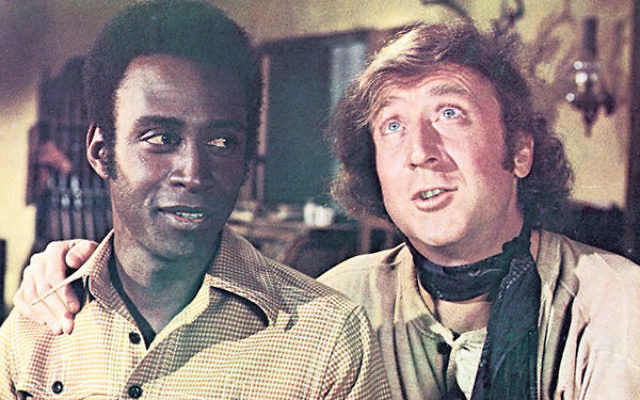 Gene Wilder, right, in a scene with Cleavon Little from Blazing Saddles.  