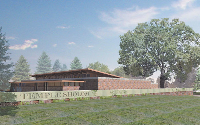 The architects’ drawing of Temple Sholom’s new building in Scotch Plains.